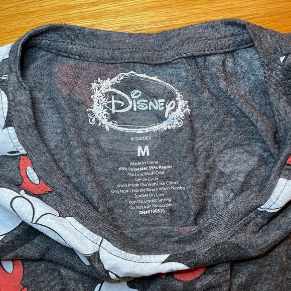 DISNEY Mickey Mouse Tee Shirt with Rolled Sleeves - Picture 3 of 4